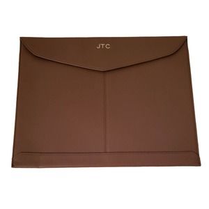 Leatherology Laptop Sleeve Case Pouch Soft Leather Initialed JTC (T1)